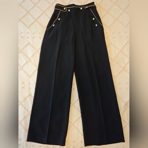 Express Black Pants with Gold Detail